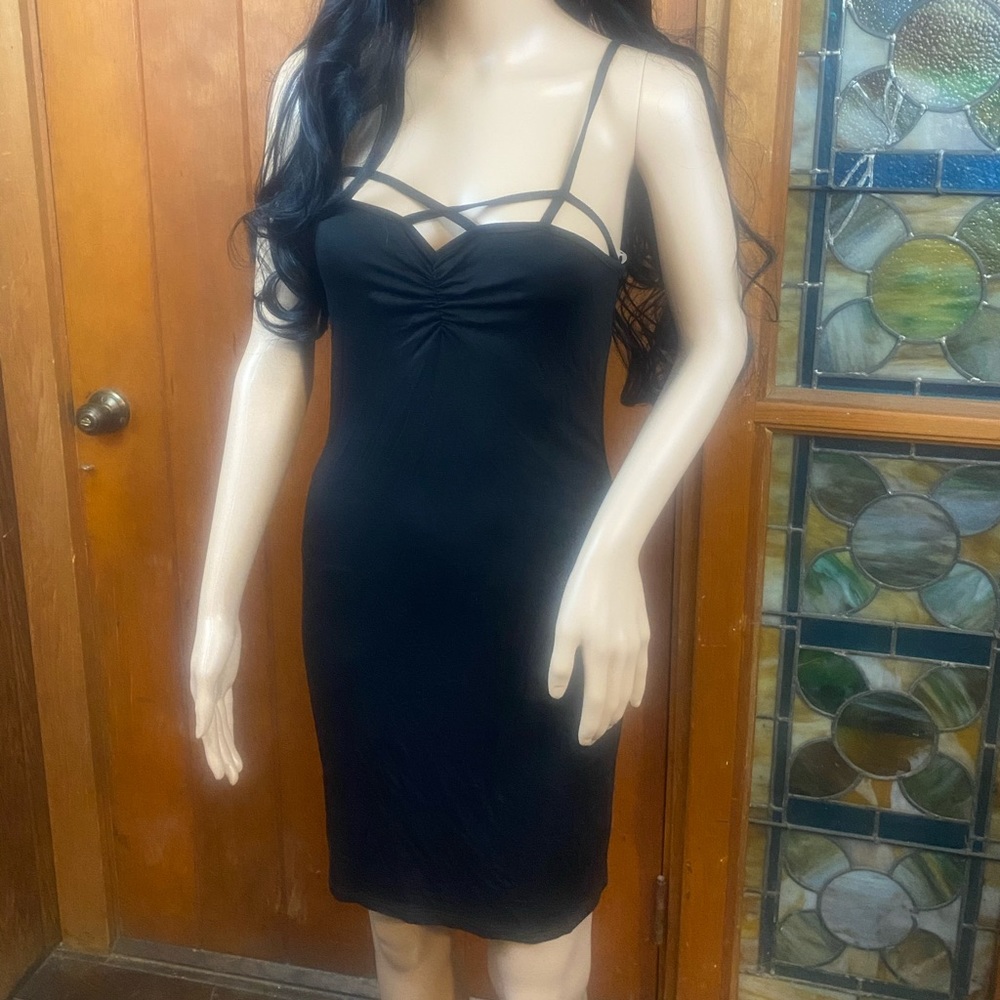 Black Strappy Mini Dress